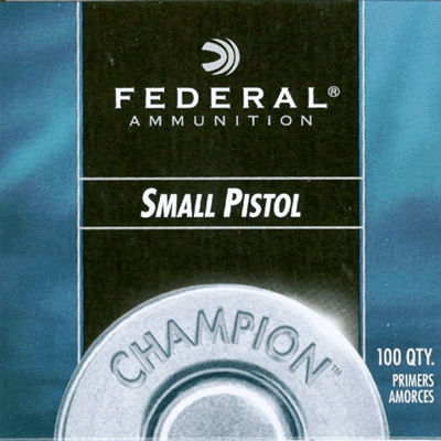 Federal - 100 Champion Small Pistol Primers (Pack of 100)