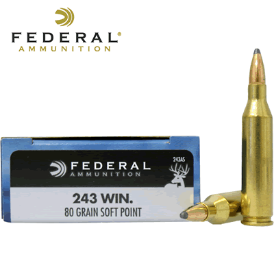 Federal - .243 Win Power-Shok Soft Point 80gr Rifle Ammunition