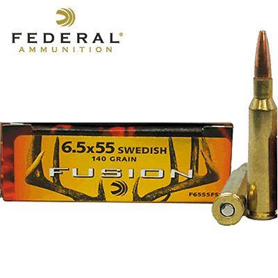 Federal - 6.5mm x 55 Fusion Soft Point 140gr Rifle Ammunition