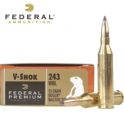 Federal - .243 Win Premium Vital-Shock 55gr Nosler Rifle Ammunition