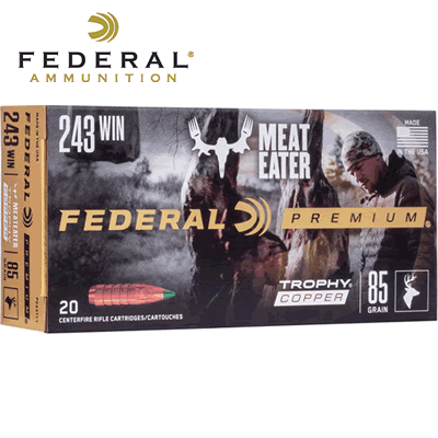 Federal - .243 Win Premium Trophy Copper 85gr Rifle Ammunition