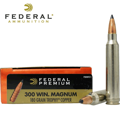 Federal - .300 Win Mag Premium Trophy Copper 180gr Rifle Ammunition