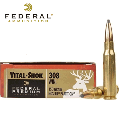 Federal - .308 Win Premium Nosler Partition Rifle Ammunition