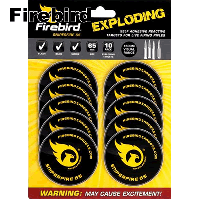 Firebird - Sniperfire Exploding Rifle Targets 65mm (Pack of 10)