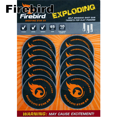 Firebird - Shooting Star For Clay Targets 65mm (Pack of 10)
