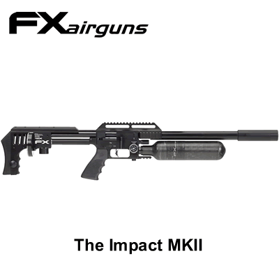 FX Impact  MKII Black PCP .22 Air Rifle 29.5" Barrel .