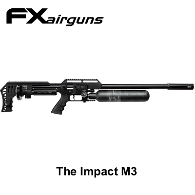 FX Impact  M3 Sniper Black PCP .22 Air Rifle (FAC) 29.5" Barrel .