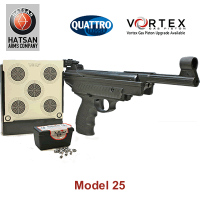 Hatsan Model 25 Kit Break Action .177 Air Pistol 6.3" Barrel .