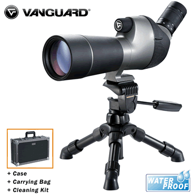 Vanguard - Spotting Scope (15-45) 60mm Includes Table Tripod, Hard Case, Soft Bag & Lens Cleaning Kit