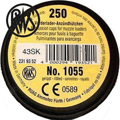 RWS - 1055 Percussion Caps #11 (Tin of 250)
