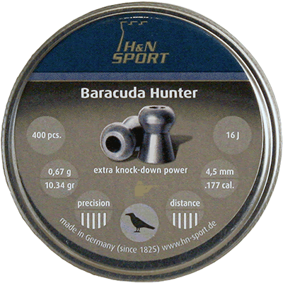 H&N - Baracuda Hunter .177 Pellets (Tin of 400)