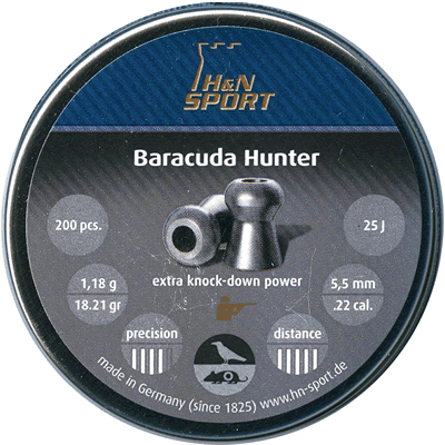 H&N - Baracuda Hunter .22 Pellets (Tin of 200)