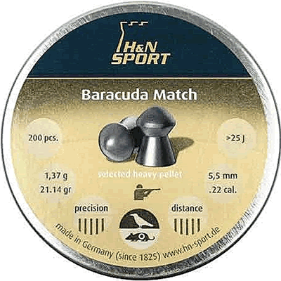 H&N - Baracuda Match .22 Pellets (Tin of 200)