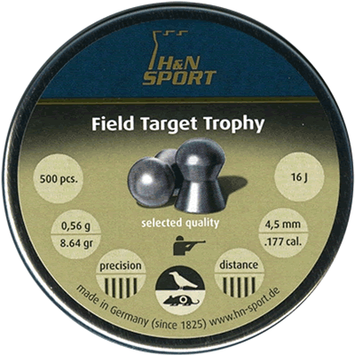 H&N - Field Target Trophy .177 Pellets (Tin of 500)