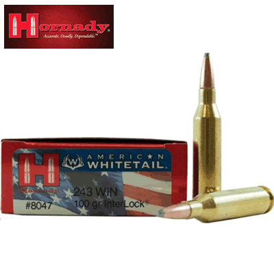 Hornady - .243 Win 100gr SP Interlock American Whitetail Rifle Ammunition