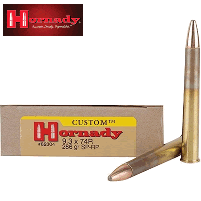 Hornady - Custom 9.3 x 74R Custom 286gr SP-RP Rifle Ammunition