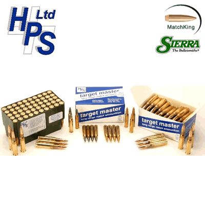 HPS - .308 Win Target Master 155gr Sierra MatchKing Rifle Ammunition in New Brass Cases (Box of 50 Rounds)
