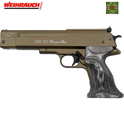 Weihrauch HW45 Bronze Star Over Lever .177 Air Pistol 6 3/4" Barrel 4042406139898