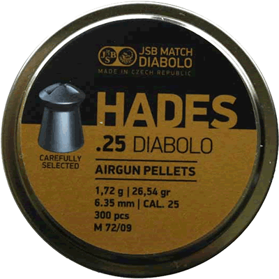 JSB - Hades .25 Pellets (Tin of 300)