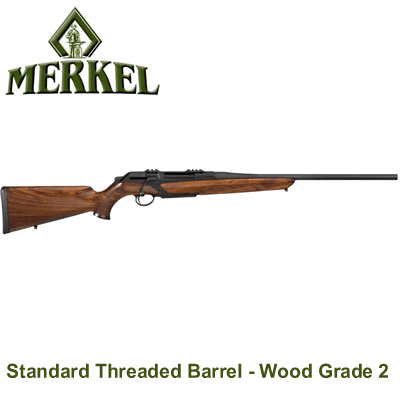 Merkel RX Helix Black - Grade 2 Straight Pull 7x64 Brenneke Rifle 22" Barrel MERRXBLKFNS764S