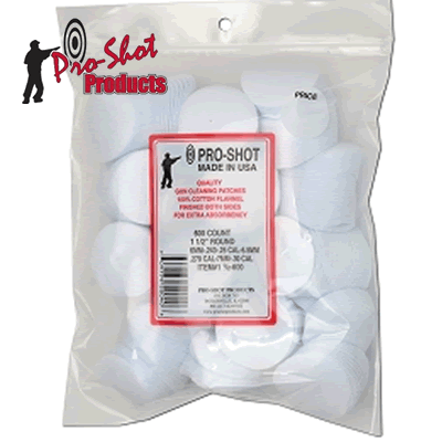 Pro Shot - 6mm-.30 Cal Round Flannel Patches (Pack of 600)