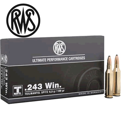 RWS - .243 Win SP 100gr Rifle Ammunition