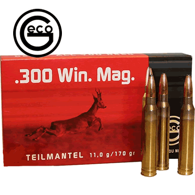 Geco - .300 Win Mag Teilmantel SP 170gr Rifle Ammunition