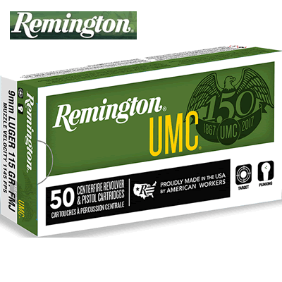 Remington - 9mm Luger 124gr UMC Handgun Ammunition