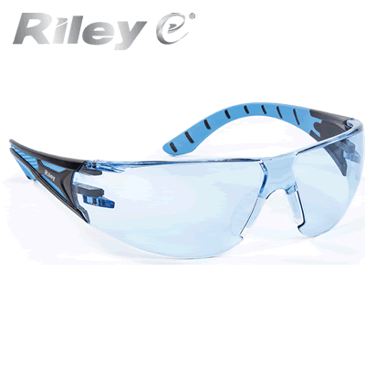 Riley - Stream (Blue Frame) Blue Lense Performance Safety Glasses
