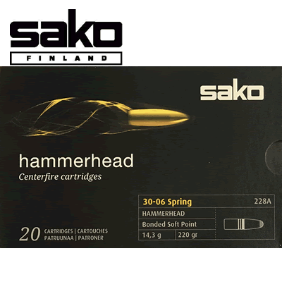Sako - .30-06 Springfield 228A Hammerhead 220gr Rifle Ammunition