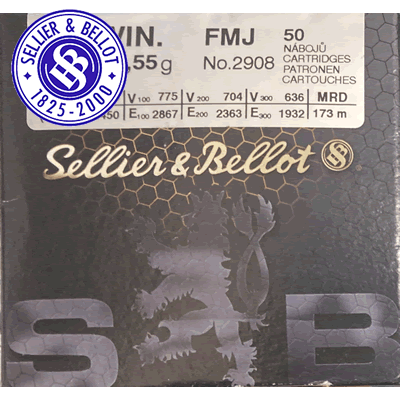 Sellier & Bellot - .308 Win 147gr FMJ Rifle Ammunition