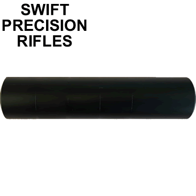Swift Precision Rifles - Swift Compact Flat Back Sound Moderator, 1/2"x20 UNF (Air Rifle Only)